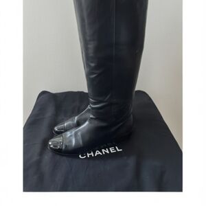 Chanel Black Knee-High Women's Boots